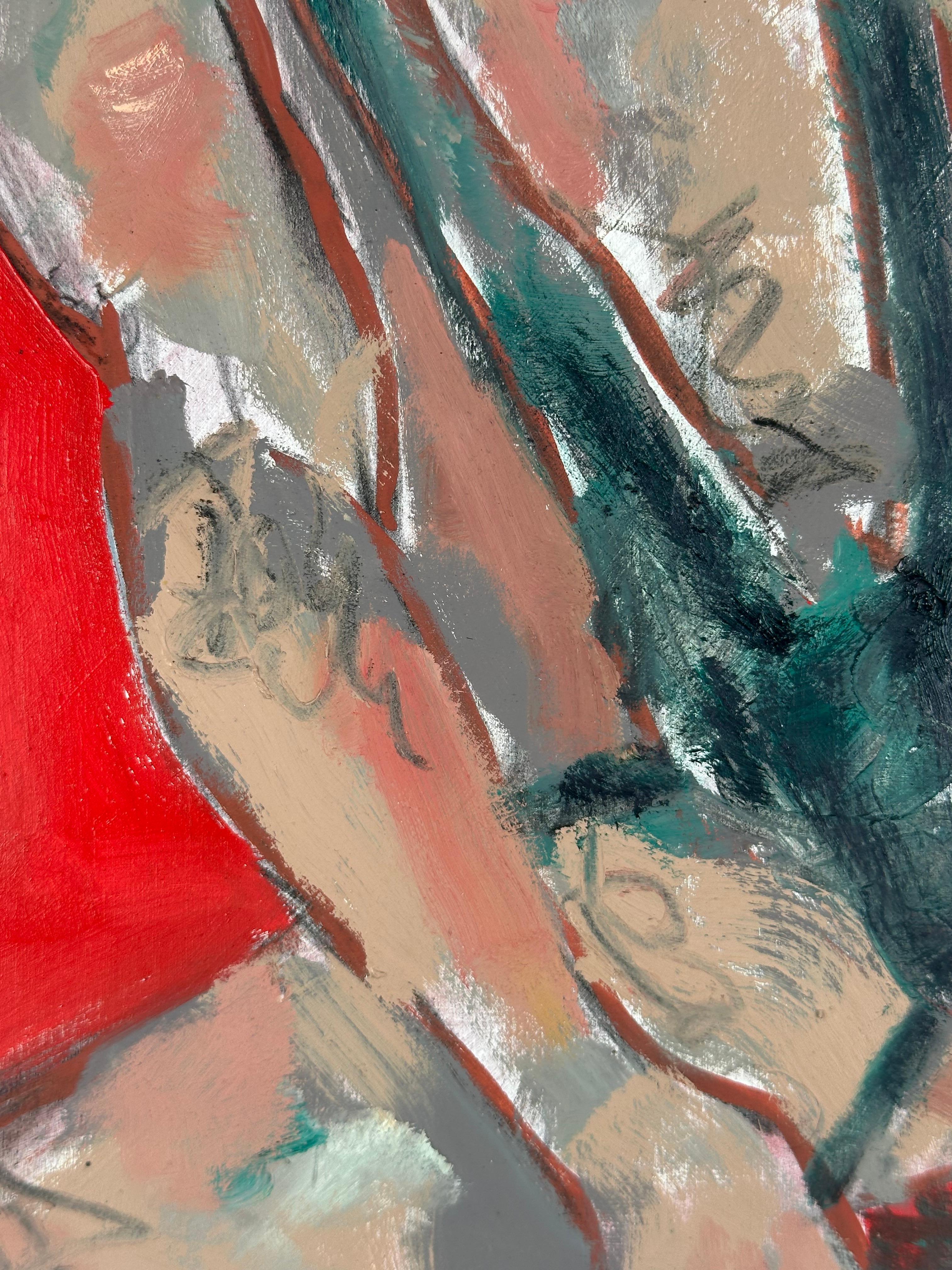 Engel III (Leatherman Erotic Fetish Gemälde) (Impressionismus), Painting, von Patrick Terenchin