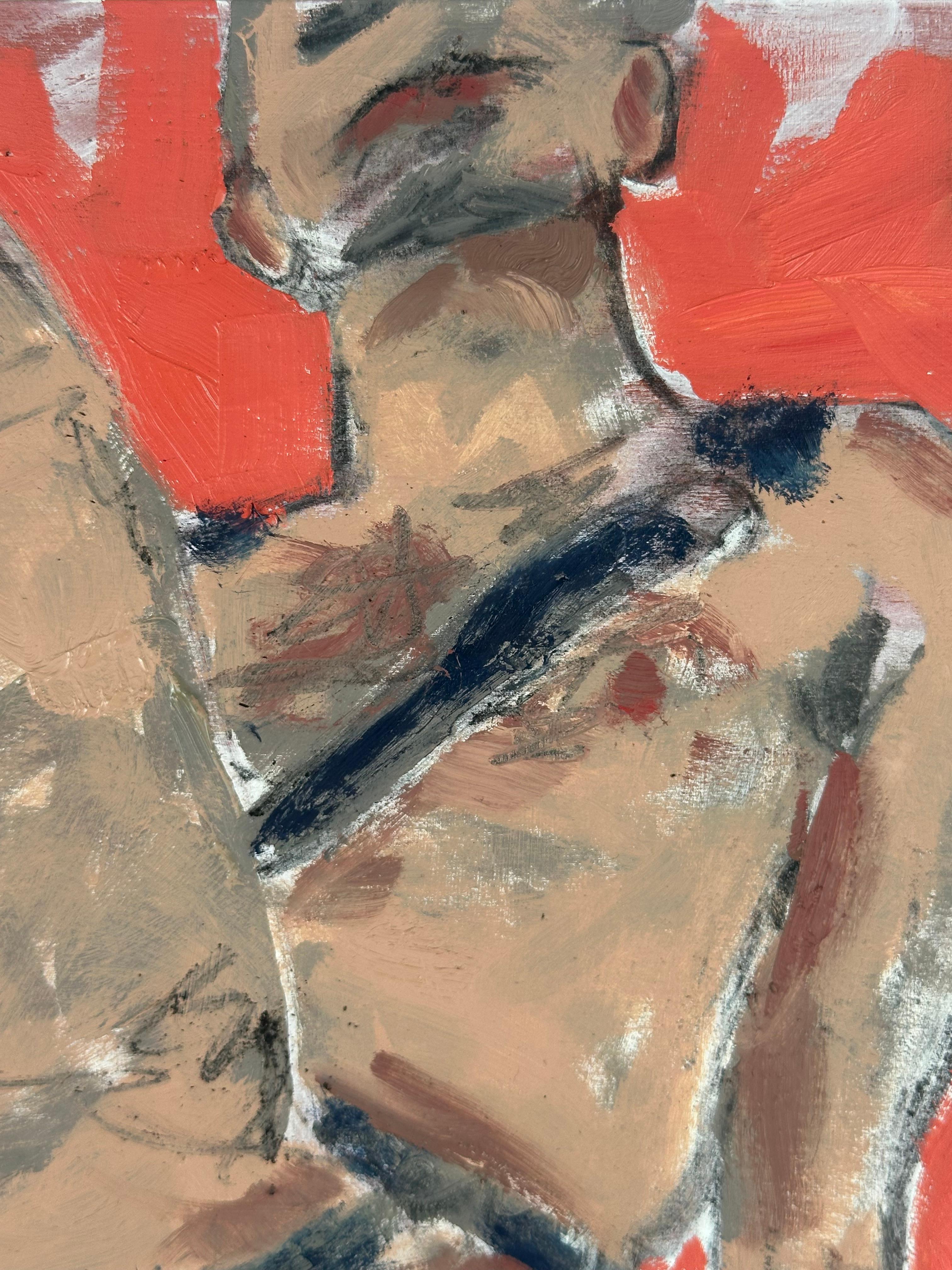 Engel IV (Leatherman Fetisch Gemälde) – Painting von Patrick Terenchin