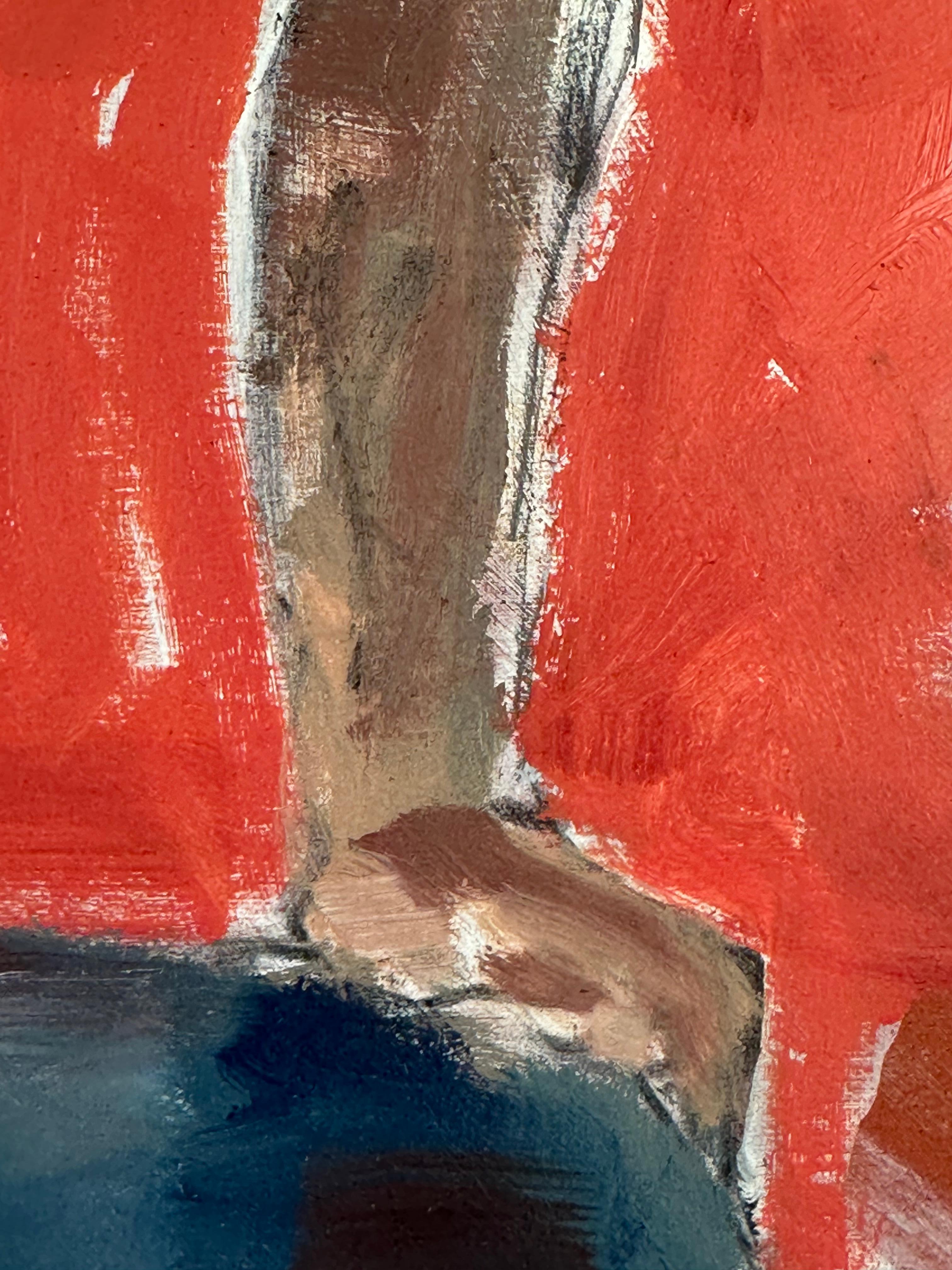 Engel IV (Leatherman Fetisch Gemälde) (Braun), Figurative Painting, von Patrick Terenchin