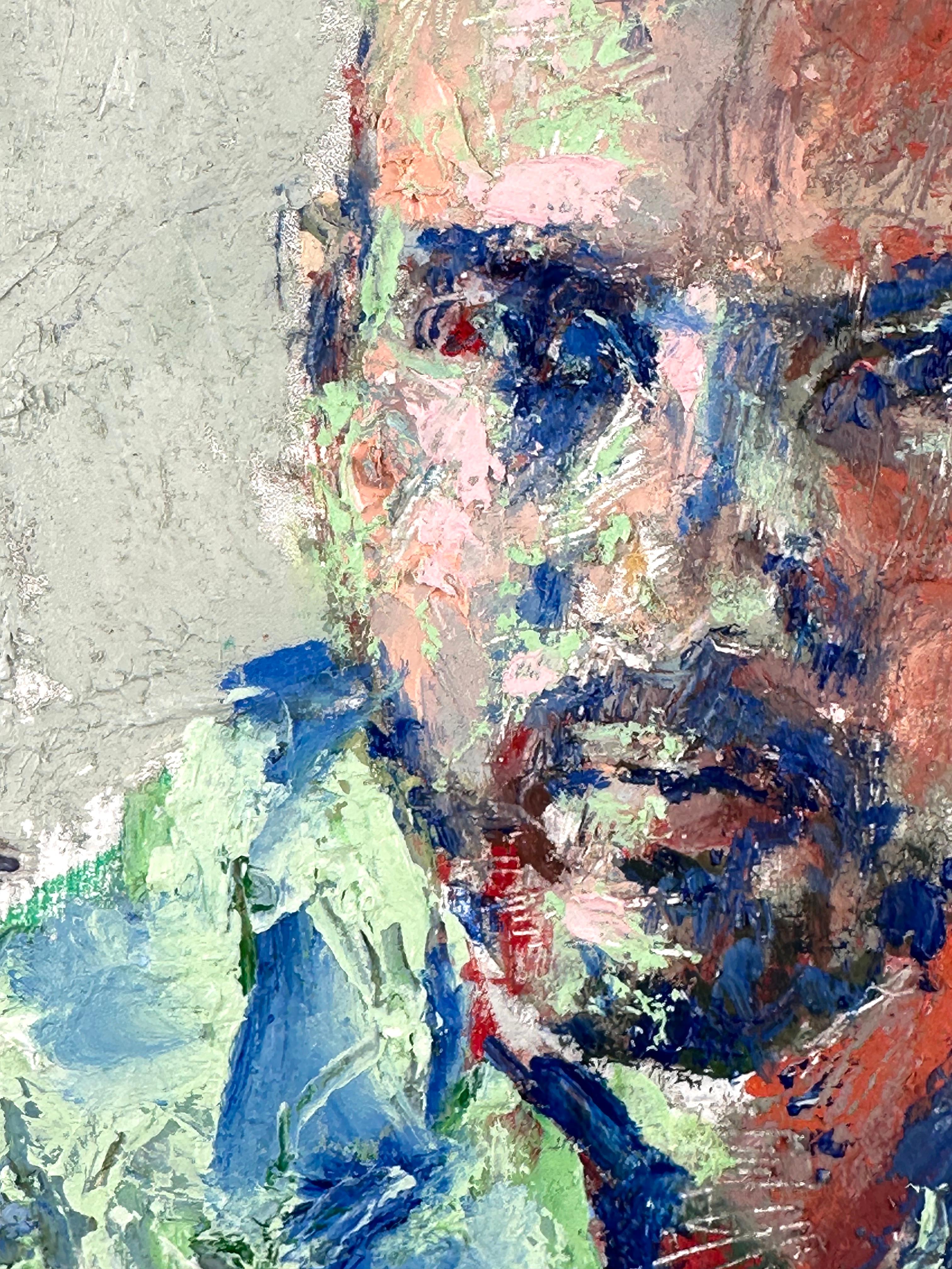 Angelo (männliches Porträt) (Abstrakt), Painting, von Patrick Terenchin