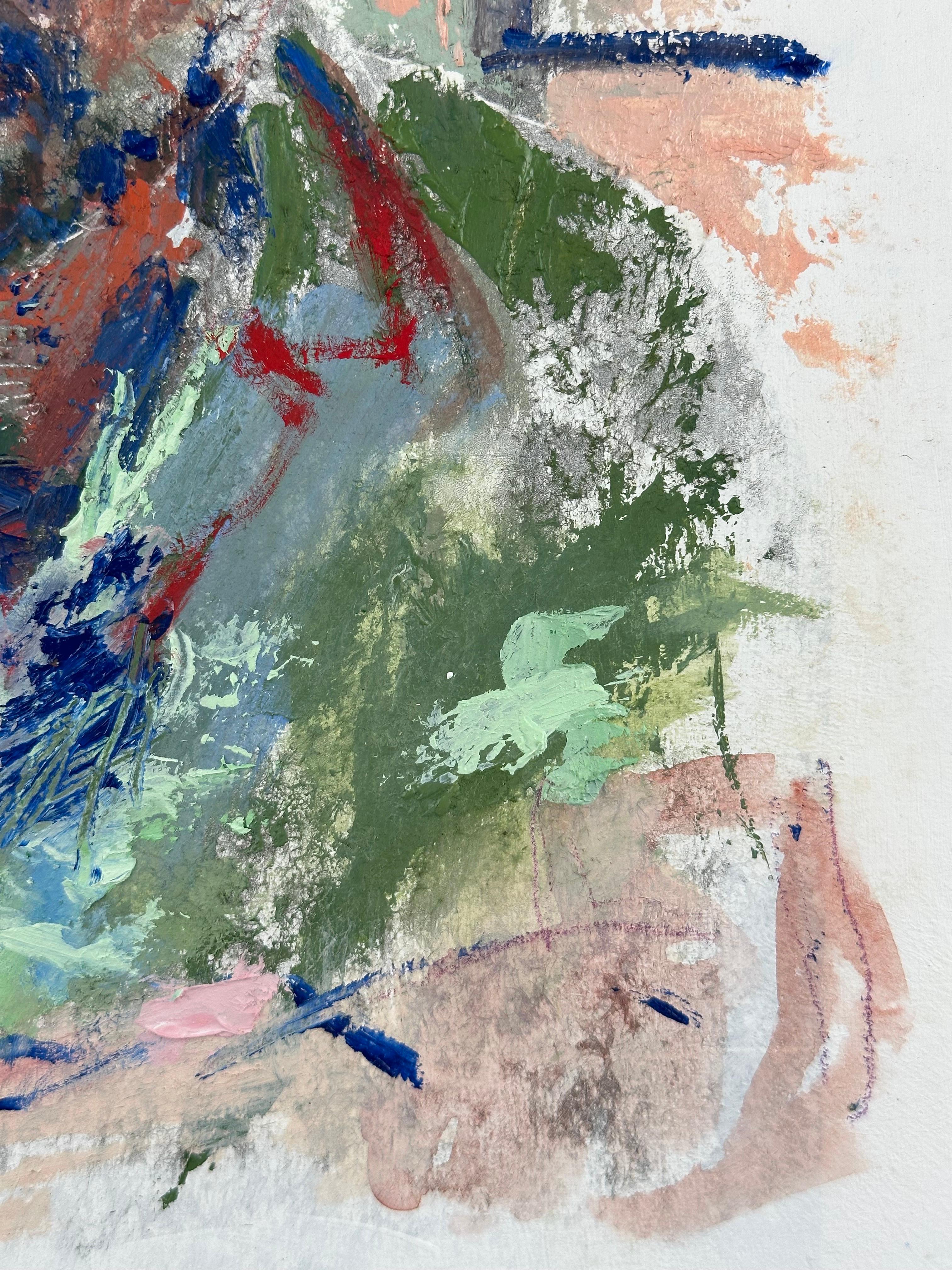 Angelo (männliches Porträt) (Grau), Figurative Painting, von Patrick Terenchin
