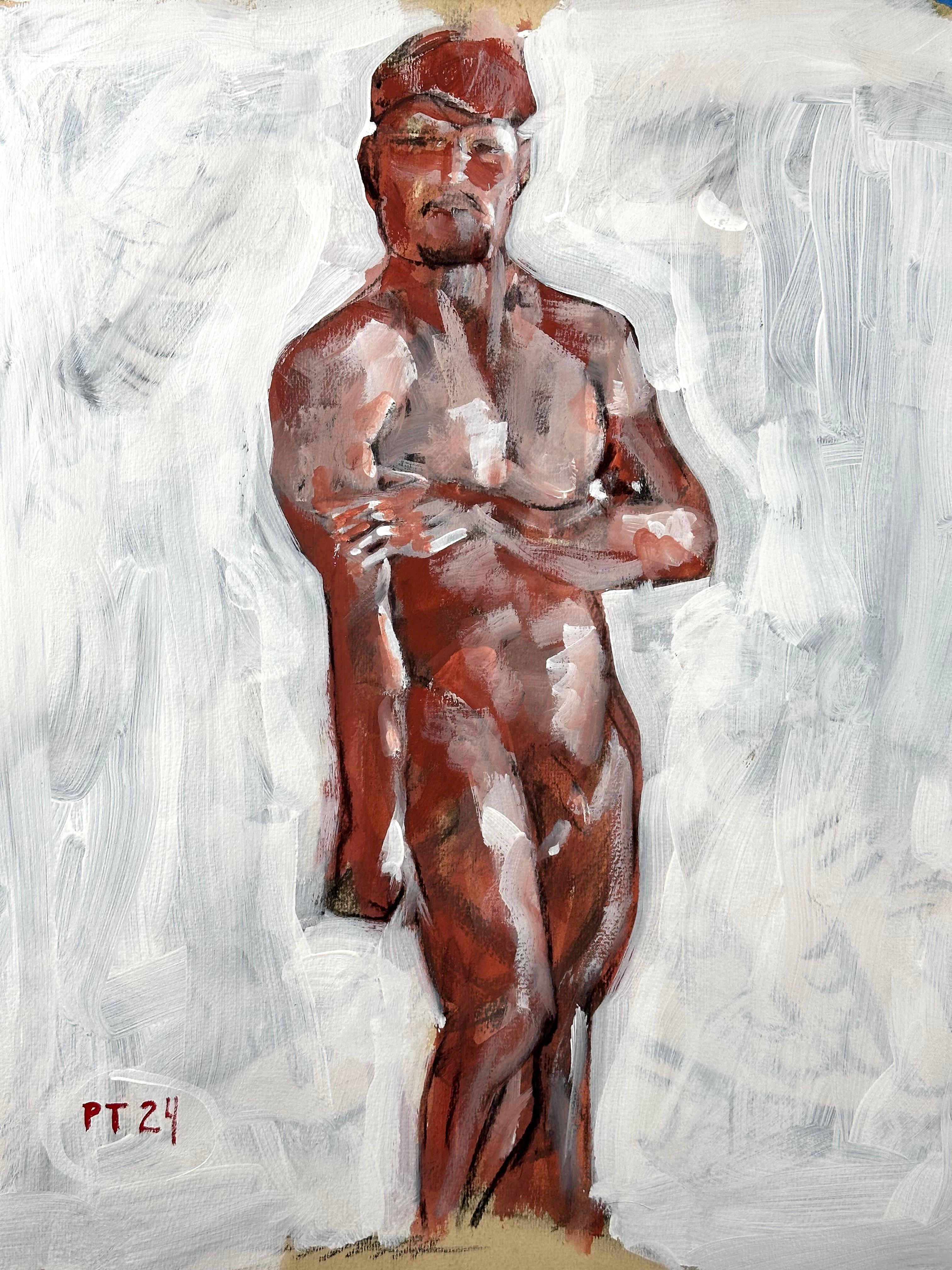 Paul  (nudo maschile) - Painting di Patrick Terenchin