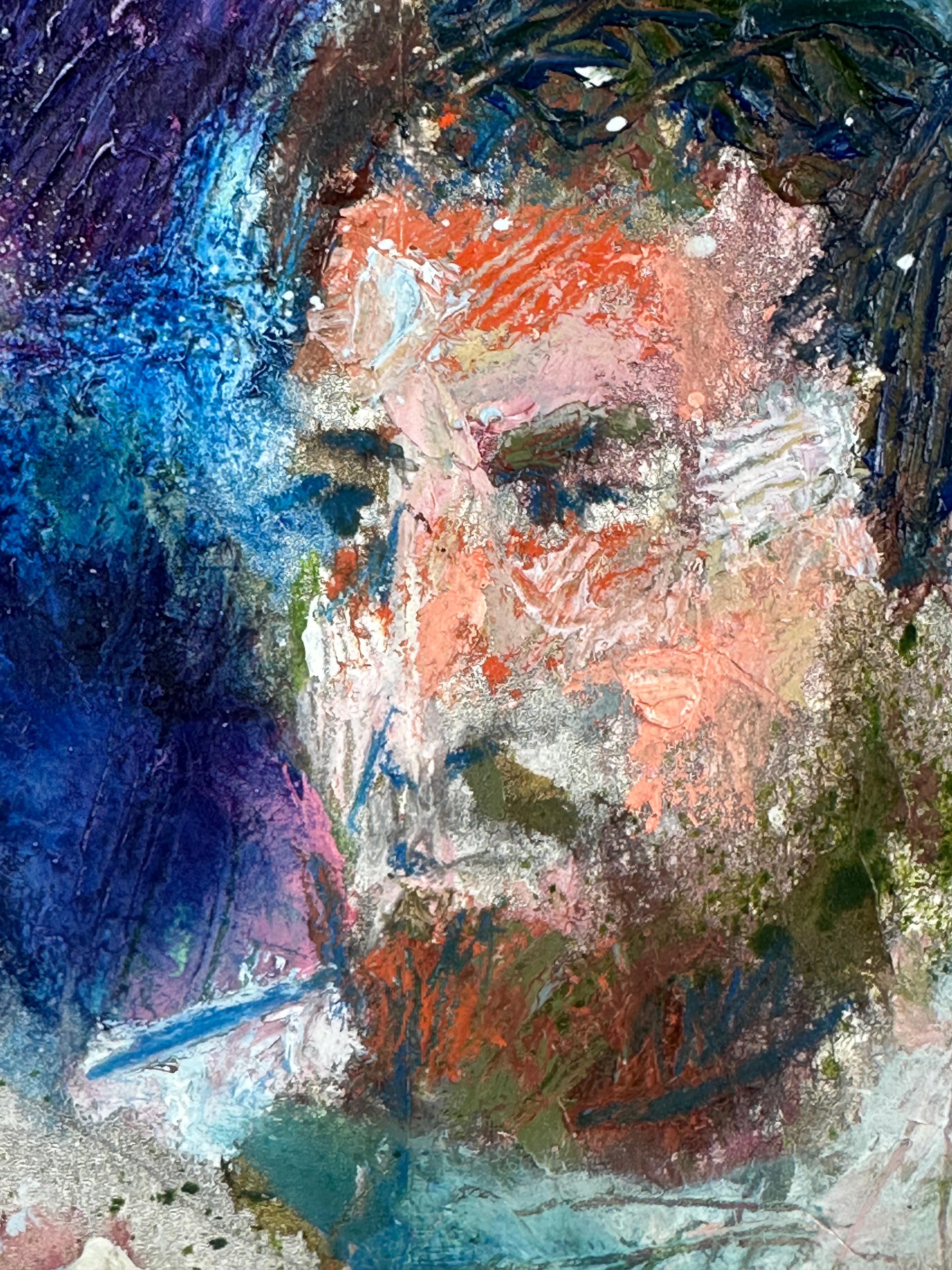 Go Hard (Pool Party) - Gray Figurative Painting by Patrick Terenchin
