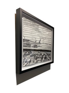 Airport - Chicago's O'Hare Field, Acrylic & Ink on Paper, Framed