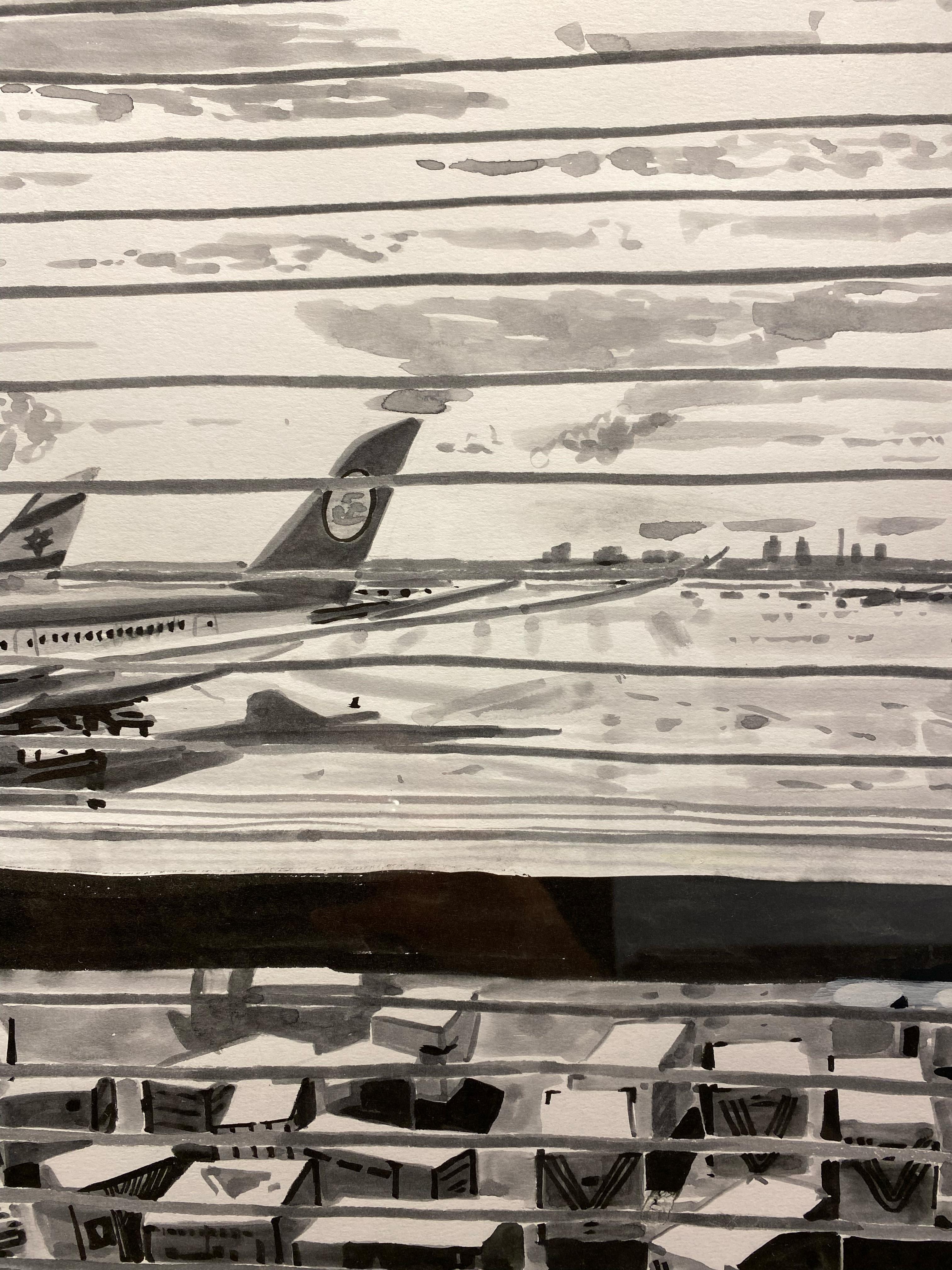 Patrick Vale
Airport
ink on paper
19h x 24w in
48.26h x 60.96w cm
PKV009

See What I See
Why are Chicago and baseball so perfect for each other?  What is it about this city, this team, that captures the imagination?

Patrick Vale, a British born