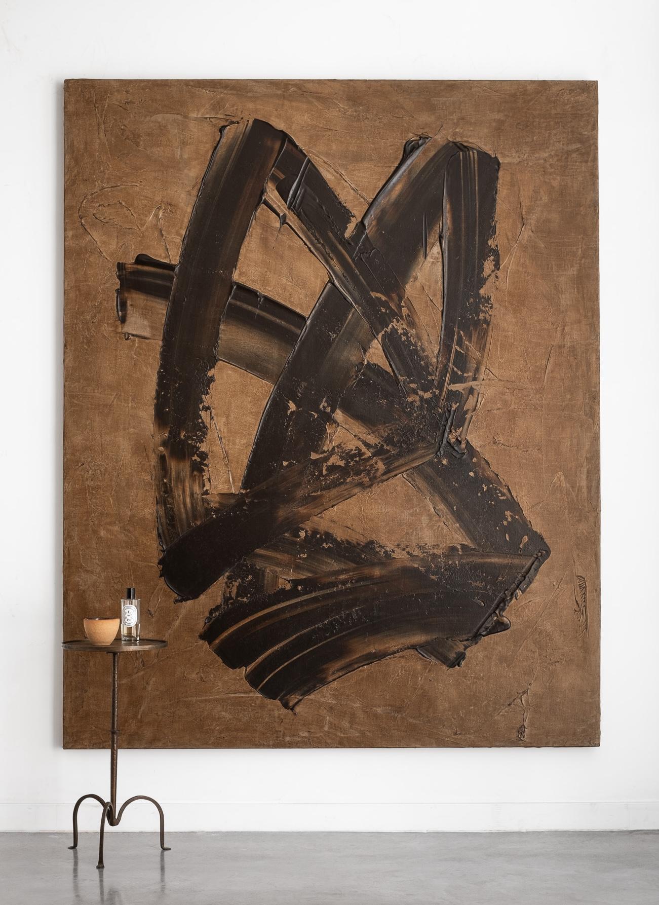 ABSTRACT Contemporary Abstract Patrick van Riemsdijk Earth colors Gestural For Sale 3
