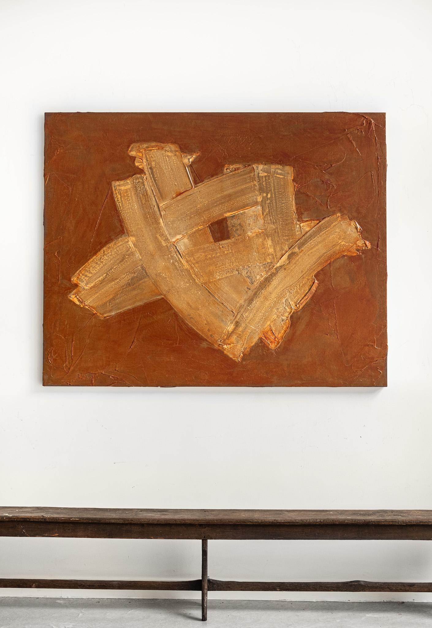 ABSTRACT Contemporary Abstract Patrick van Riemsdijk Earth colors Gestural For Sale 4