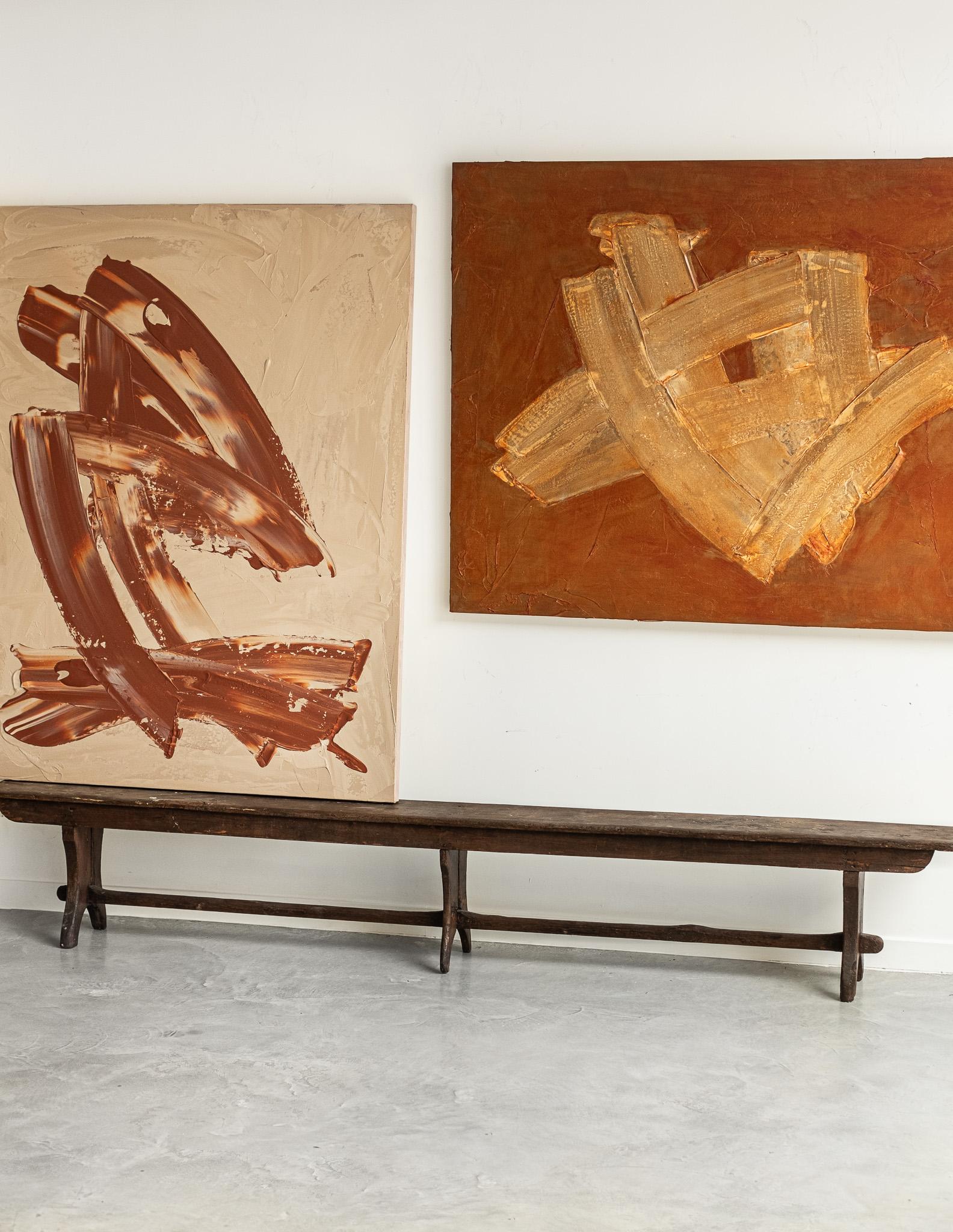 ABSTRACT Contemporary Abstract Patrick van Riemsdijk Earth colors Gestural For Sale 5