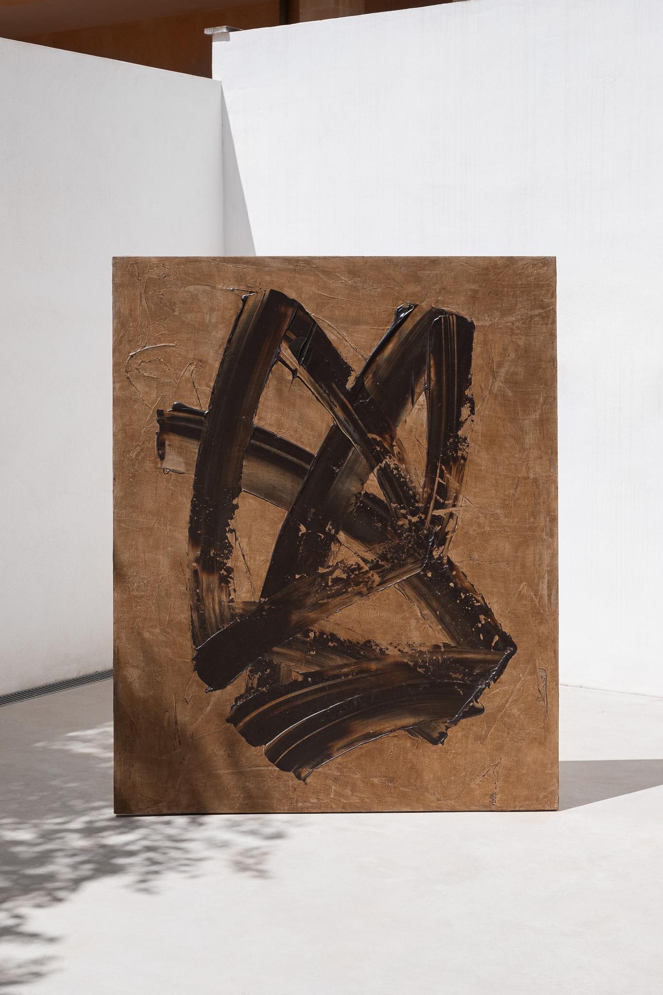 ABSTRACT Contemporary Abstract Patrick van Riemsdijk Earth colors Gestural For Sale 6