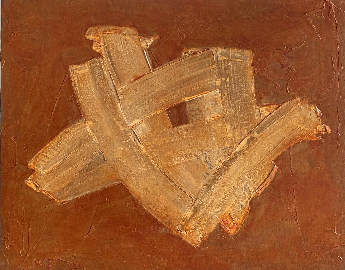 RESUMEN Abstracto contemporáneo Patrick van Riemsdijk Colores de la tierra Gestual
