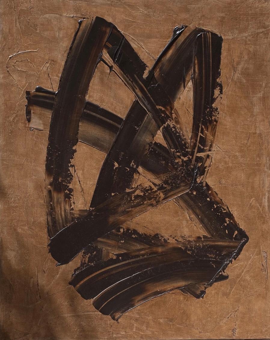 RESUMEN Abstracto contemporáneo Patrick van Riemsdijk Colores de la tierra Gestual