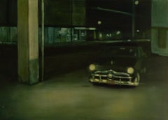 Fugate - (painting of an oldtimer car from the 60s during night)