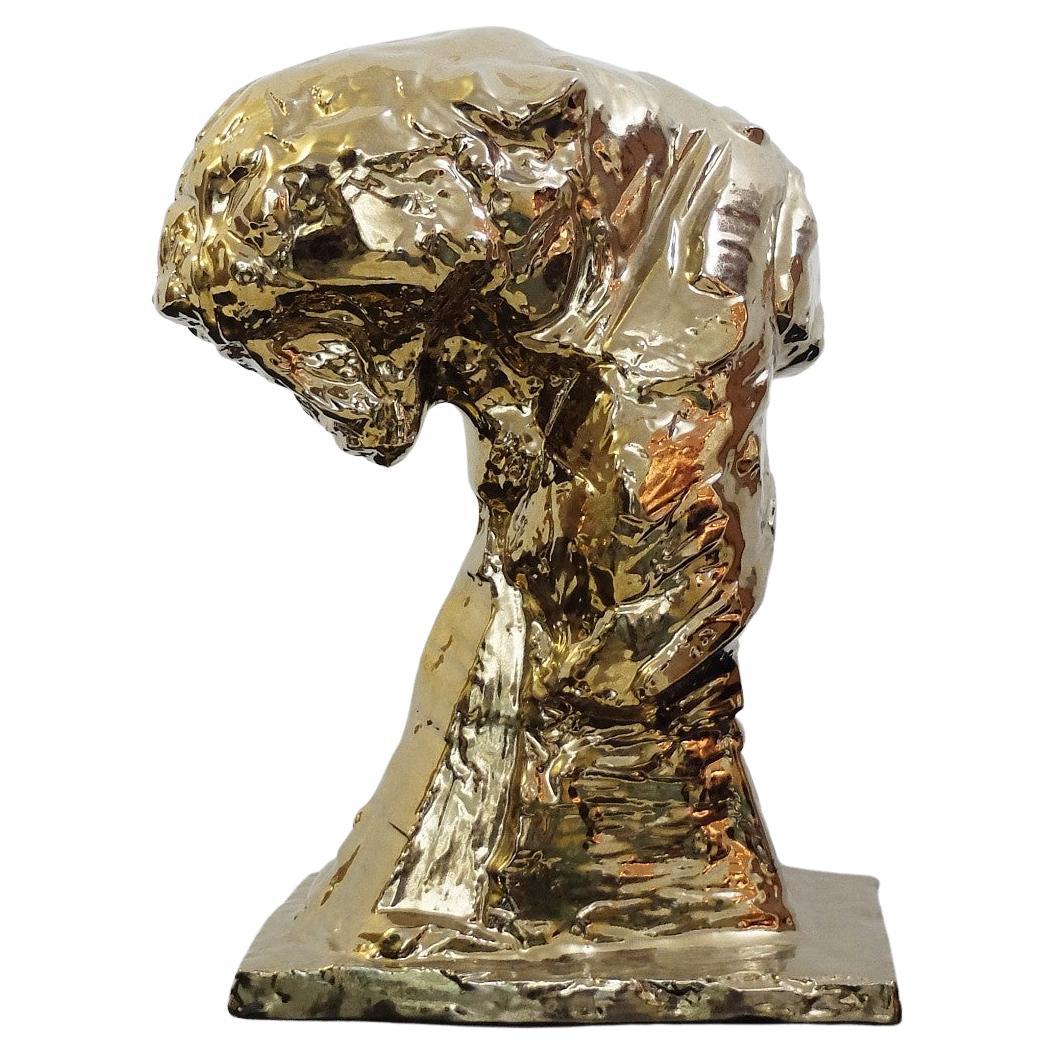Patrick Villas pour Royal Boch, énorme tête de panthère en céramique de bronze