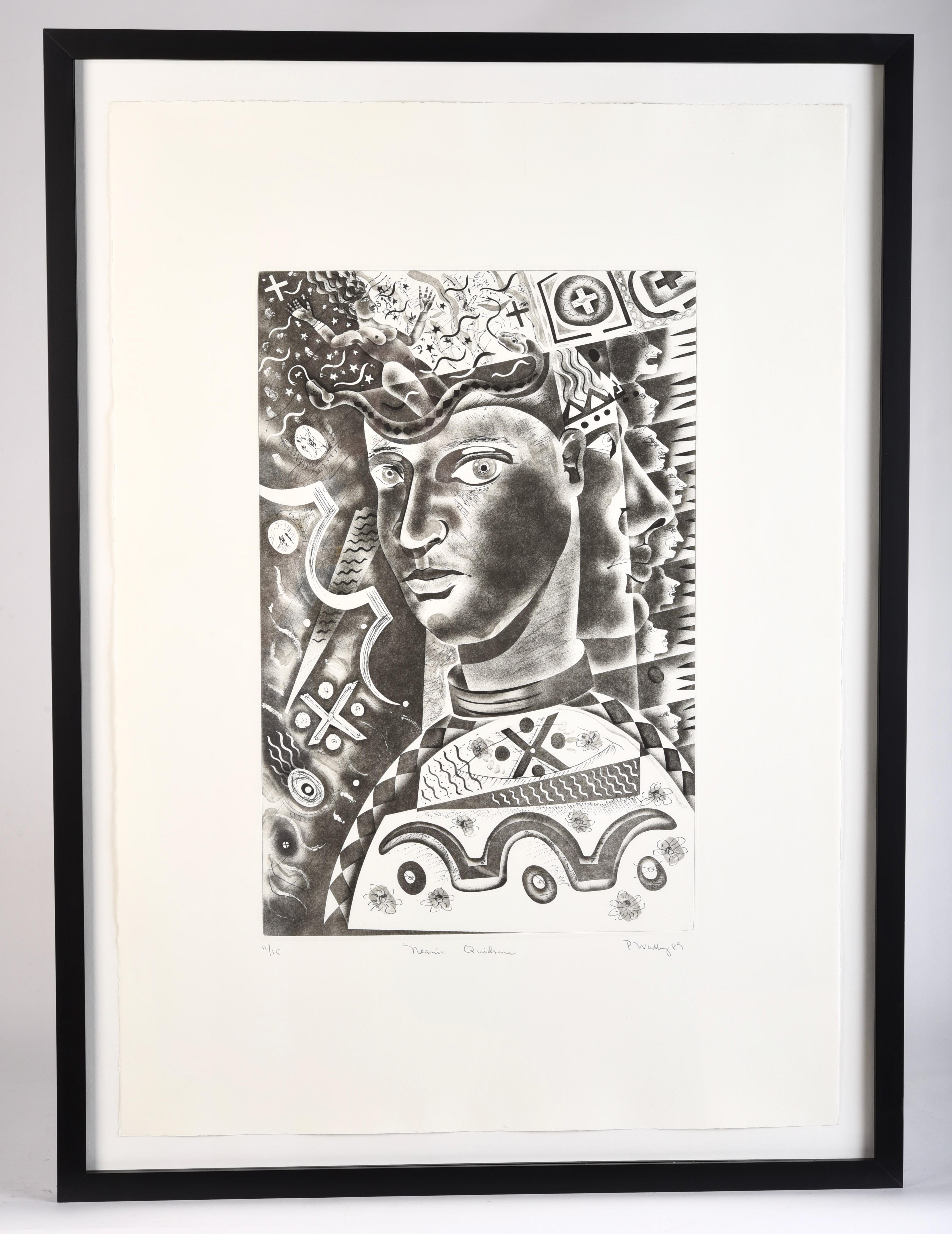 Patrick Wadley (1950-1992) Retrato Impreso Firmado y Numerado Papel en venta