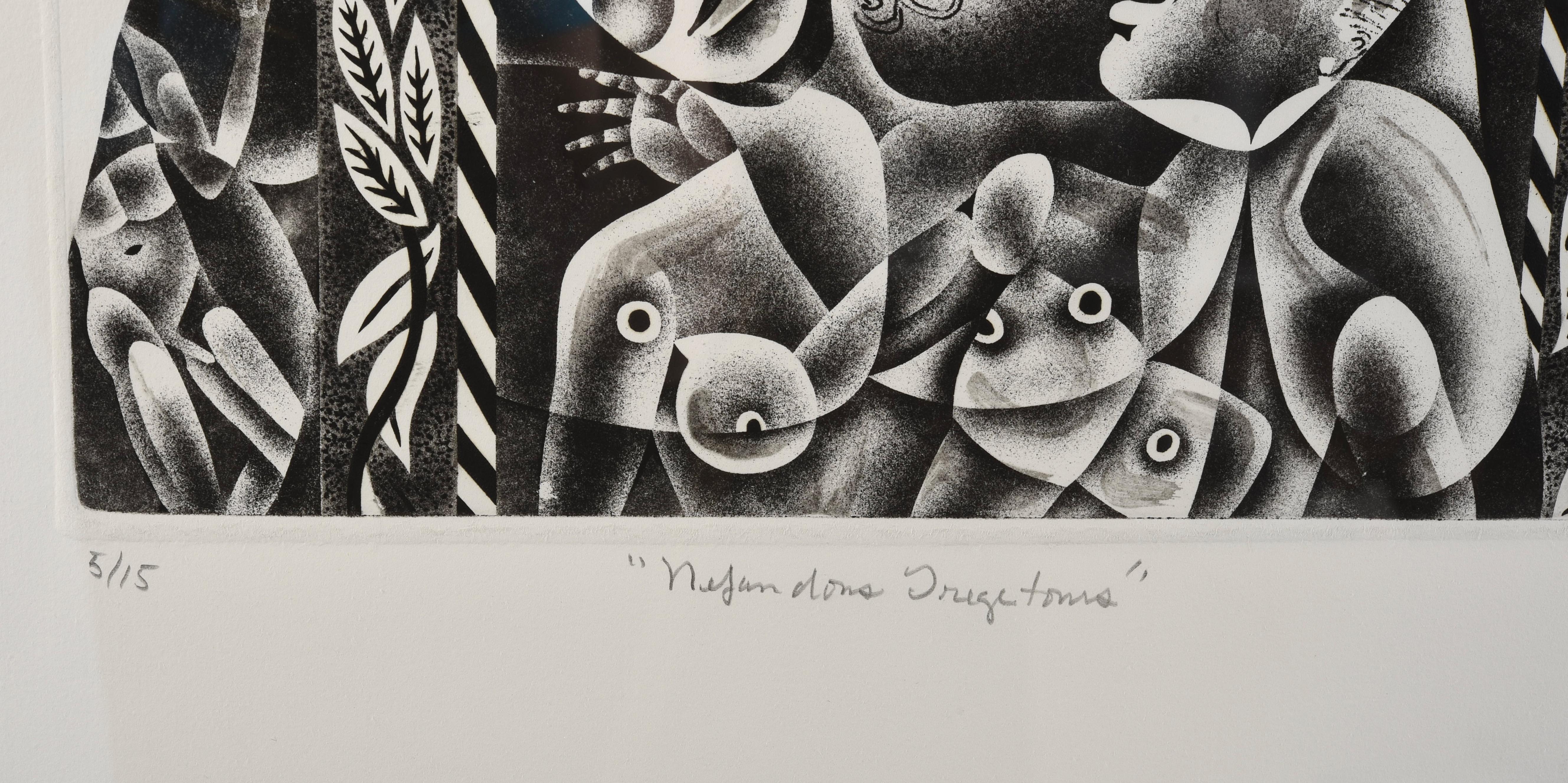 American Patrick Wadley (1950-1992) Signed Numbered Print For Sale