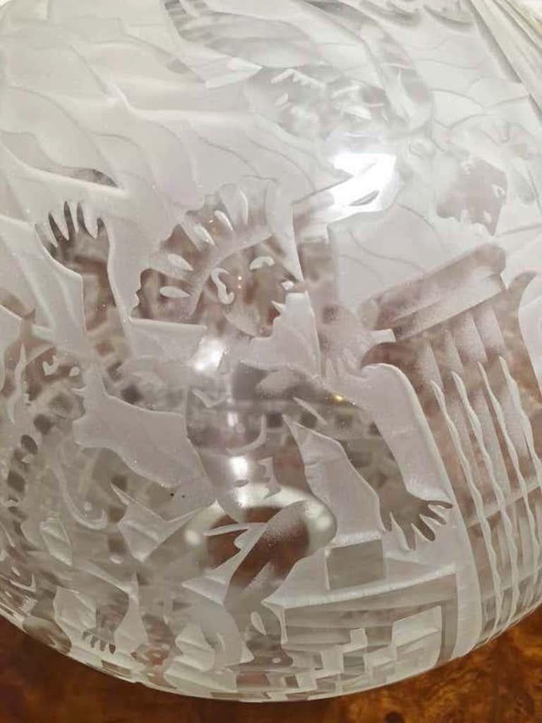 Modern Patrick Wadley Fine Art Glass Sphere