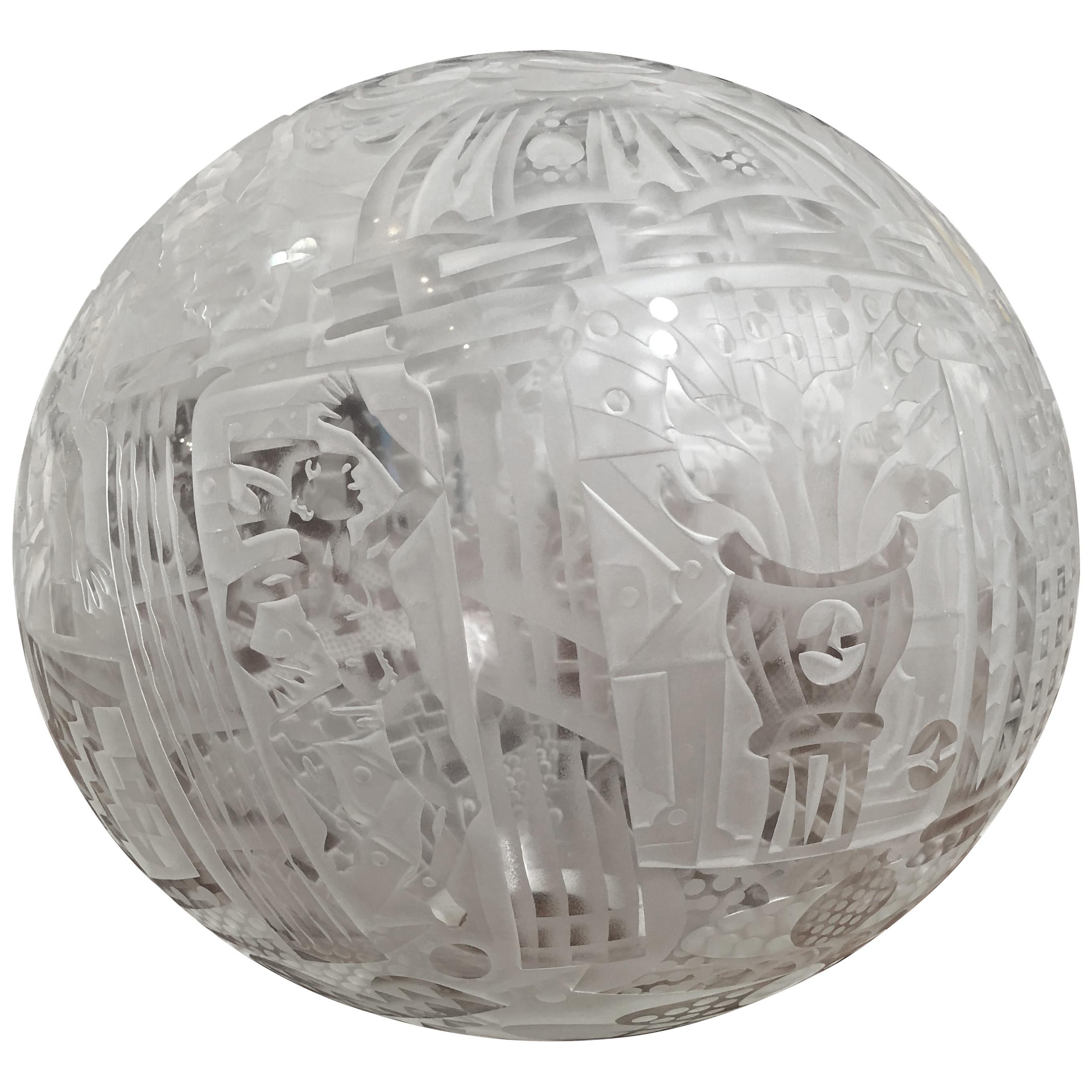 Patrick Wadley Fine Art Glass Sphere