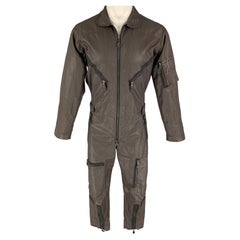 PATRIK ERVELL FW11 Size S Brown Coated Canvas Jumpsuit
