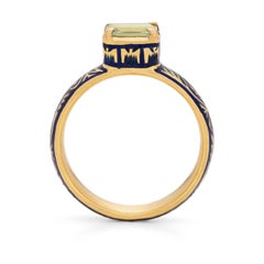Patrika Ring with Australian Sapphire, 22 Karat Yellow Gold