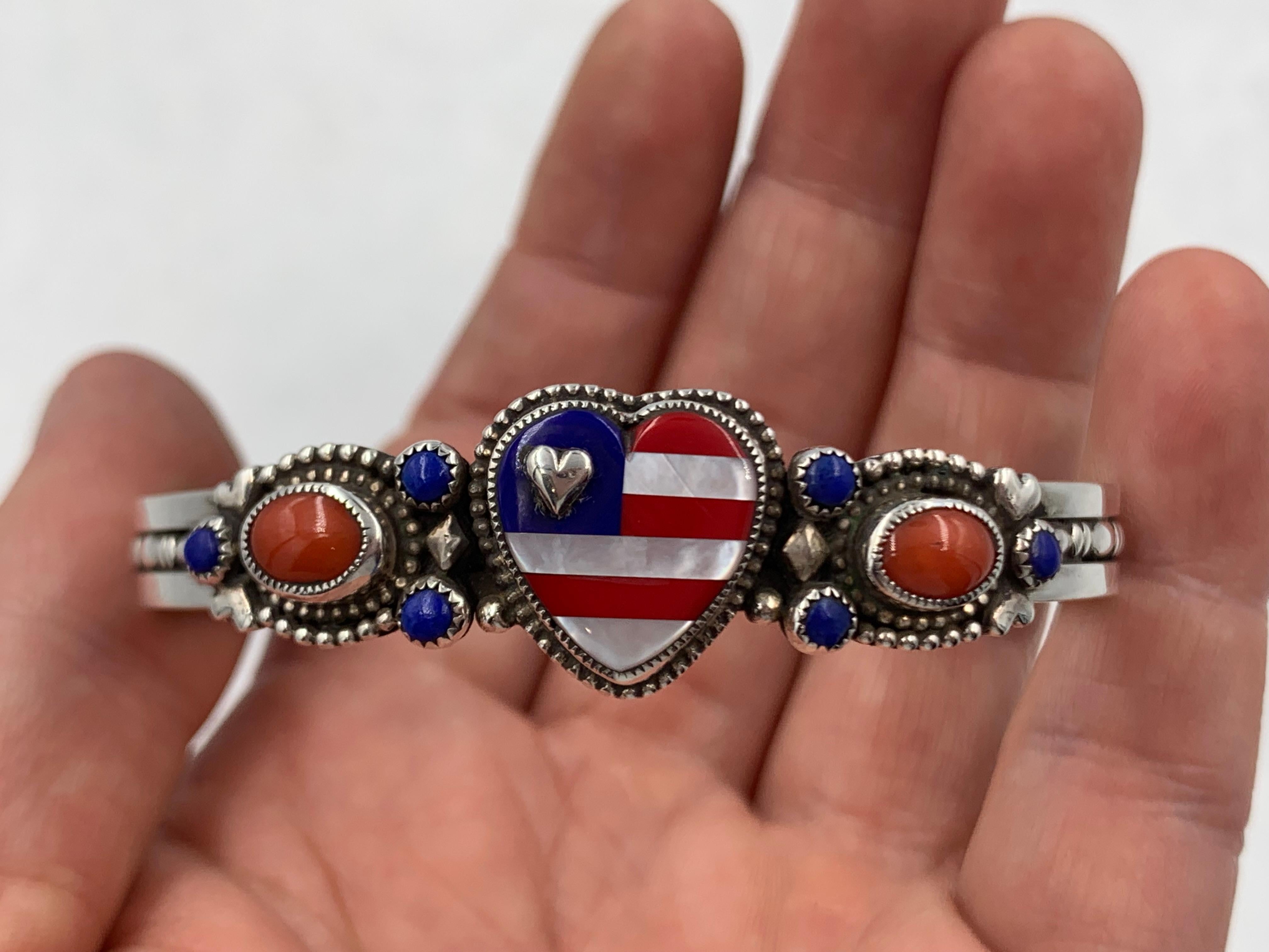 Native American Patriot Bracelet by Aldrich Art For Sale