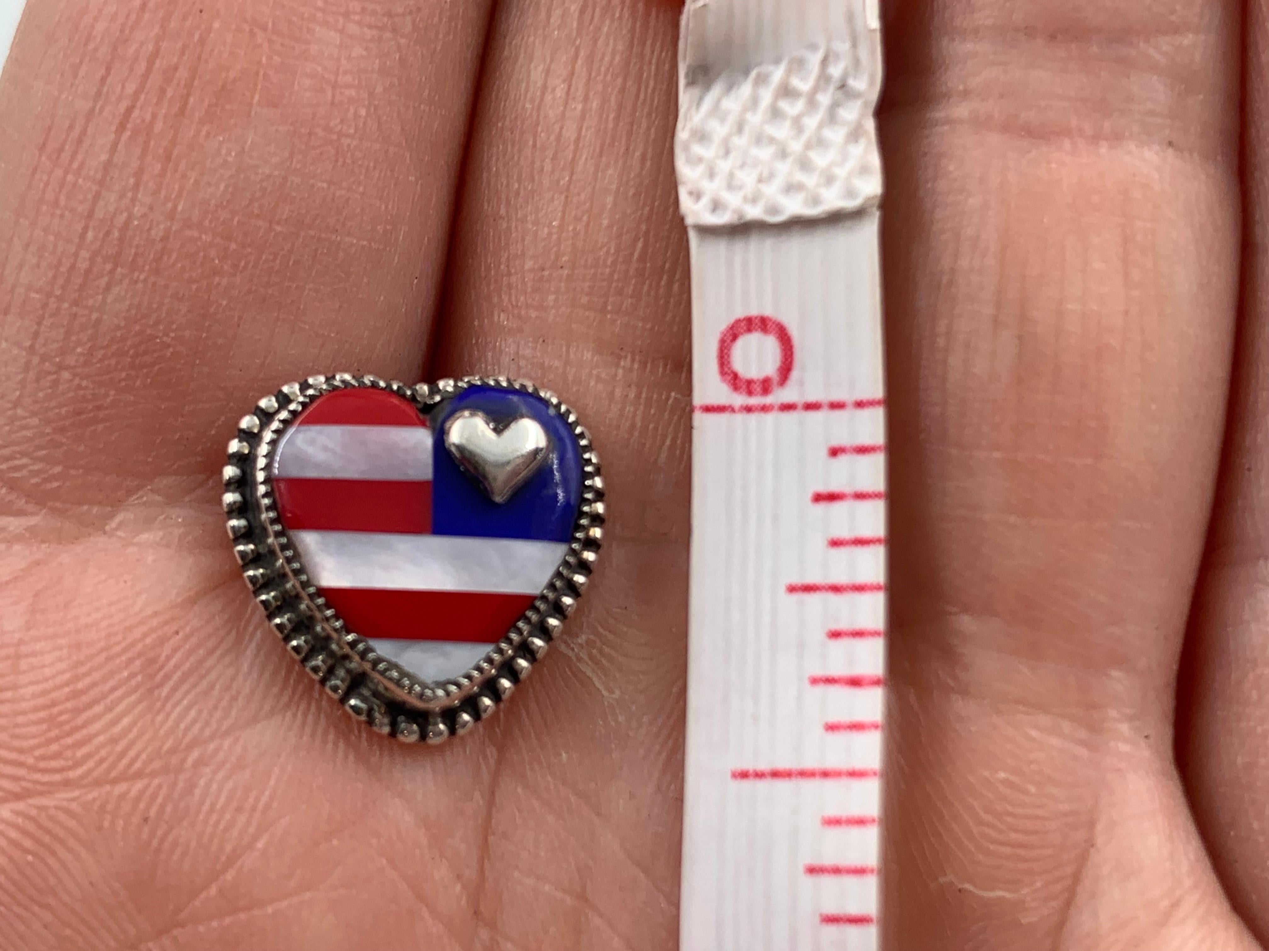 Women's or Men's Patriot Stud Earrings by Aldrich Art For Sale