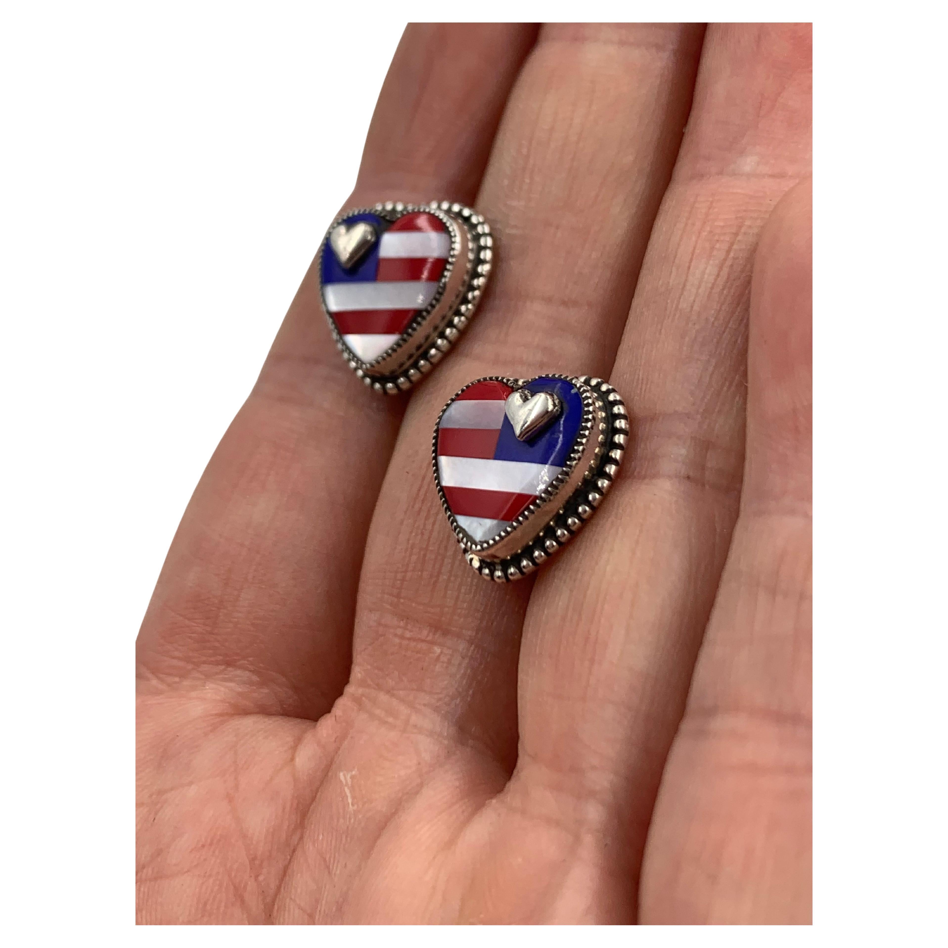Patriot Stud Earrings by Aldrich Art For Sale 1