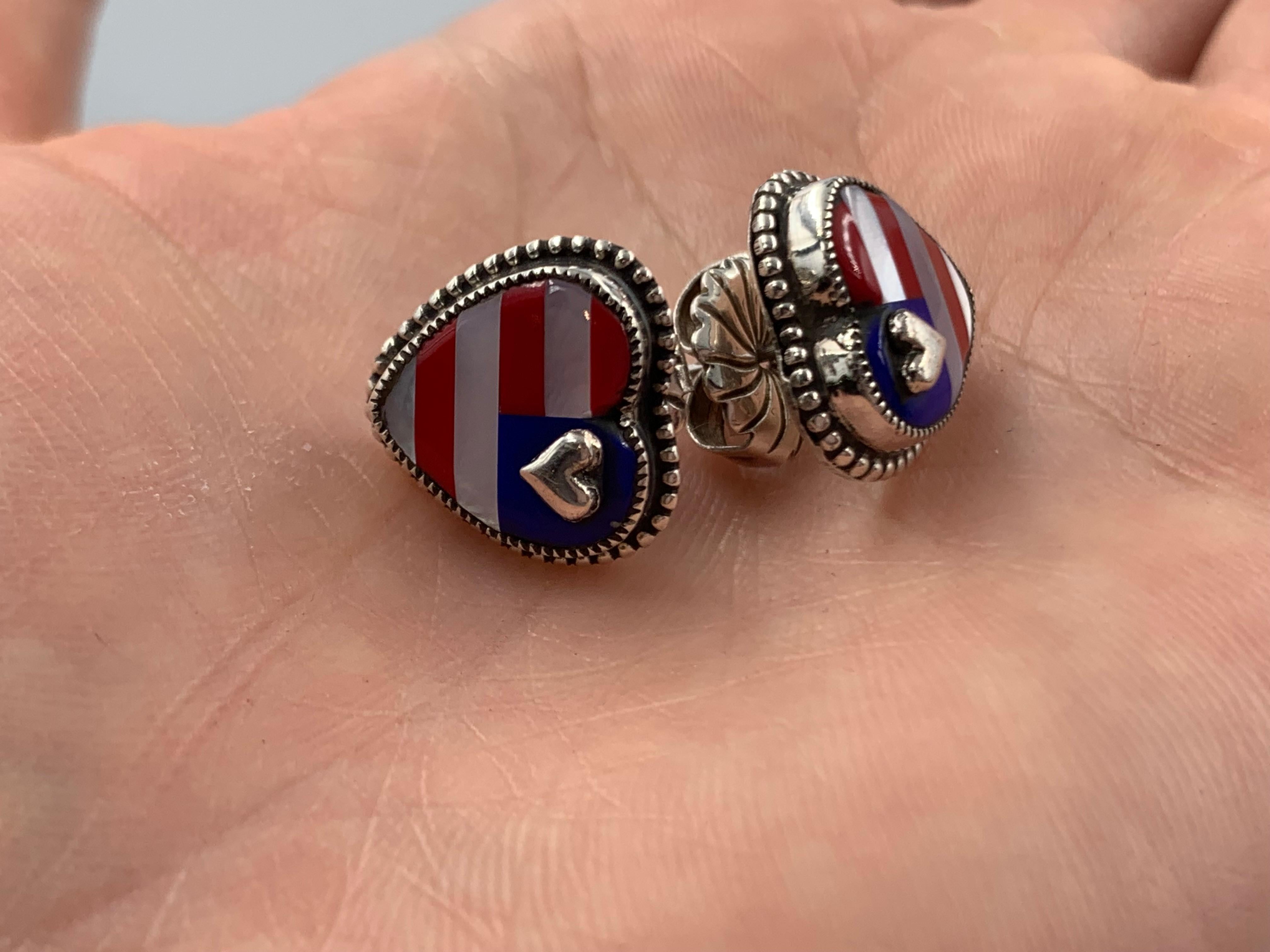 Patriot Stud Earrings by Aldrich Art For Sale 4