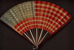 Patriotic 47-Star American Flag Folding Fan, 1912