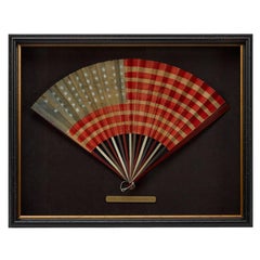 Patriotic 47-Star American Flag Folding Fan, 1912