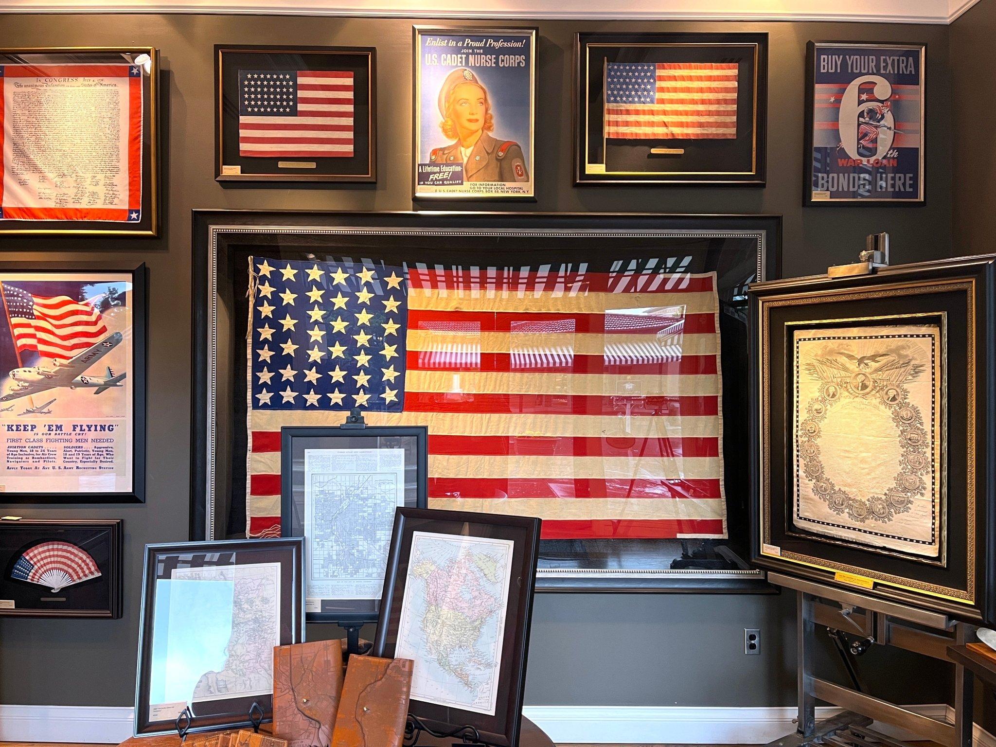 Carta Ventaglio pieghevole patriottico con bandiera americana a 48 stelle in vendita