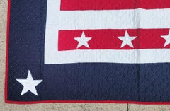 Patriotic American Flag Crib Quilt By Judi Boisson 1991