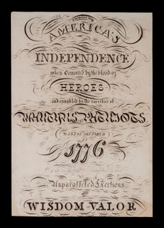Patriotic Calligraphy with Revolutionary War References
