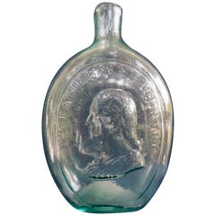 Patriotic Dyottville Glass Flask with George Washington and Ben. Taylor