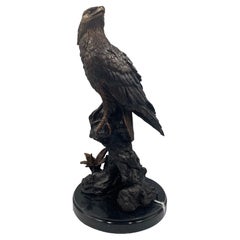 Patriotic Eagle Bronze Sculpture After Jules Moigniez