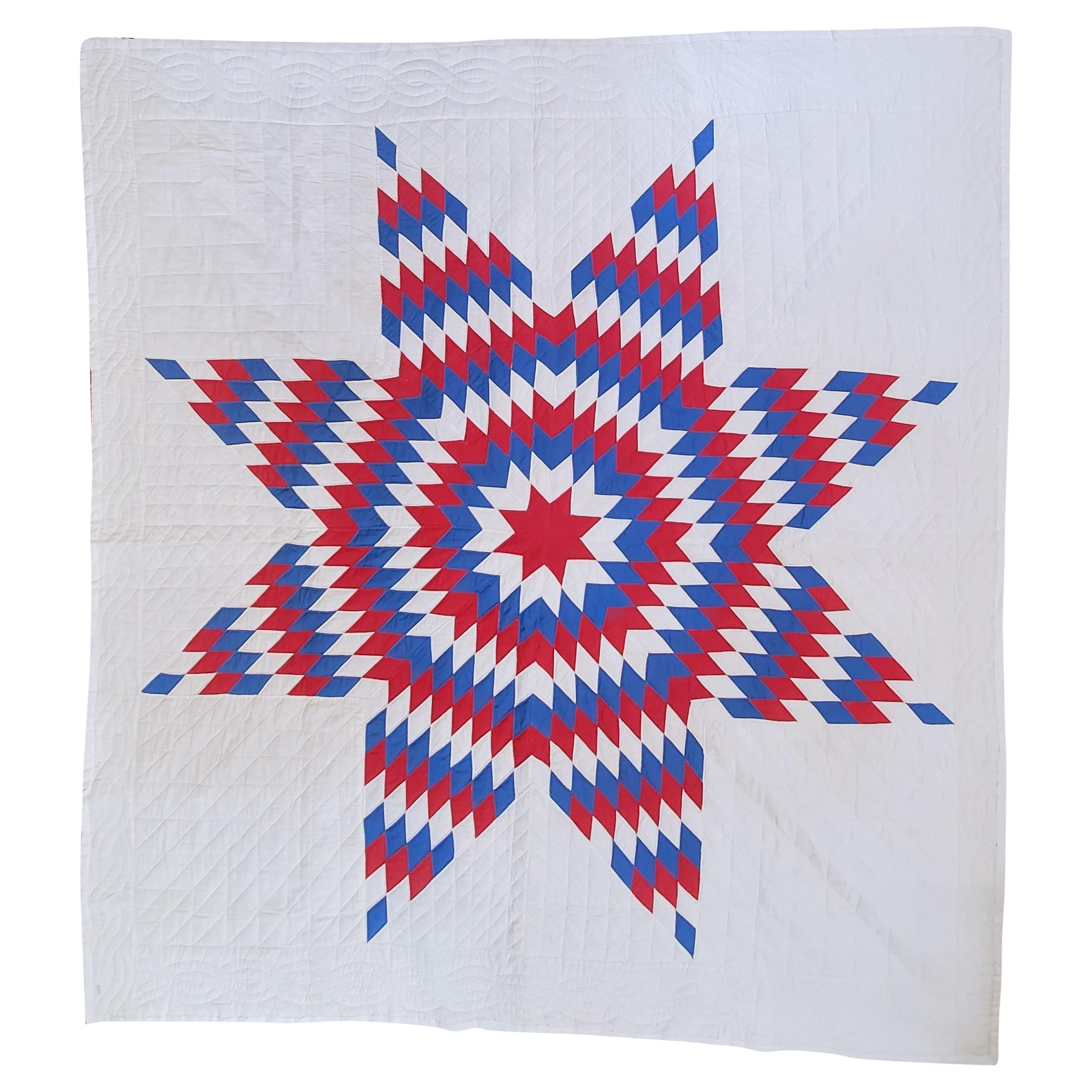 Patriotic Eight Point Star Quilt