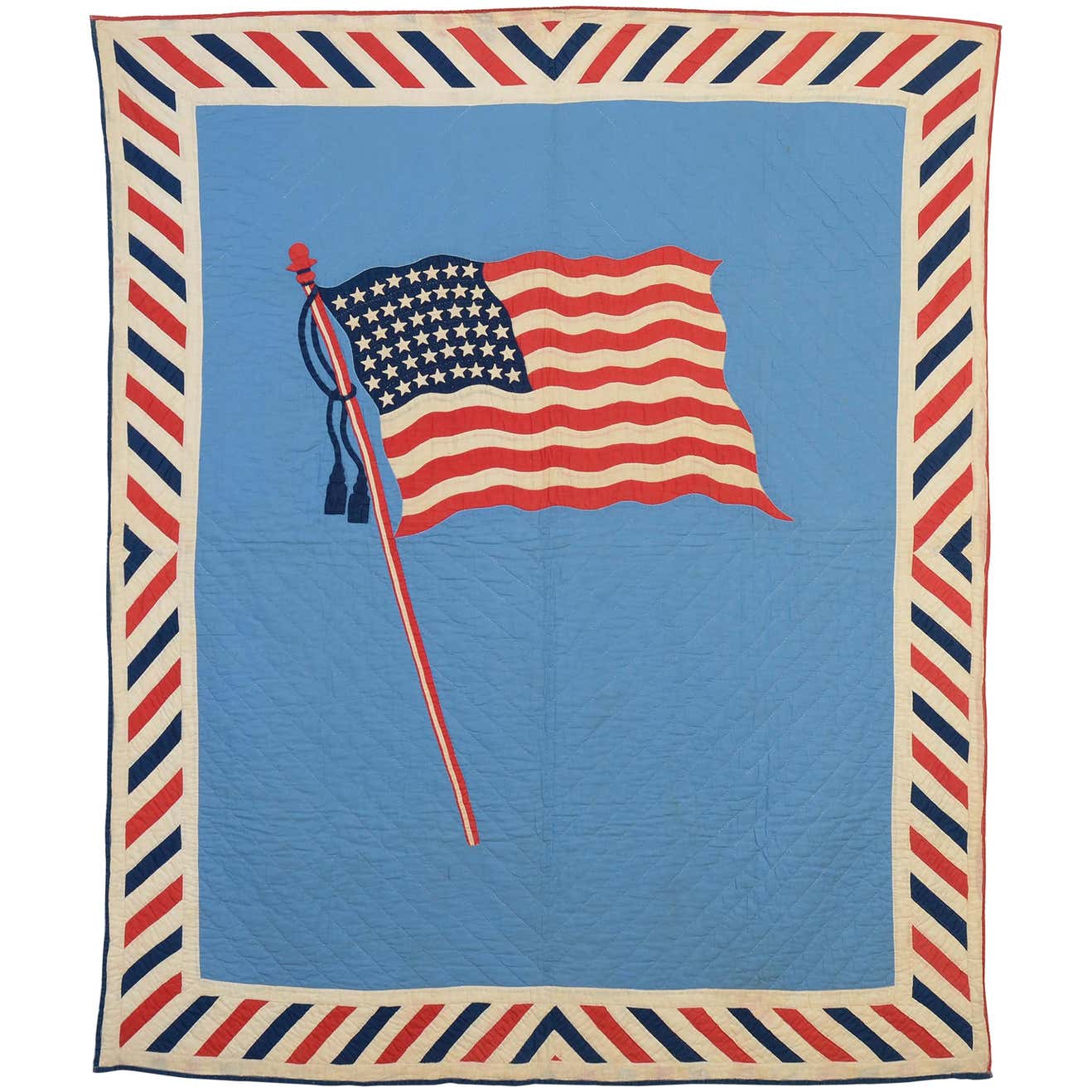 Patriotic Flag Quilt Old Glory For Sale at 1stDibs | schoolhouse sconces