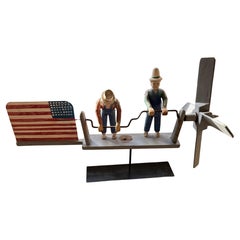 Patriotic Flag Whirligig