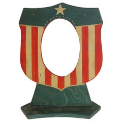 Used Patriotic Hand Painted Slate Frame