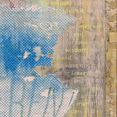 „Das blaue gebotene Obst“ Skulpturales Punktgemälde