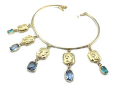 Patrizia Daliana Necklace in 24 KT gilded bronze with Roman women's heads