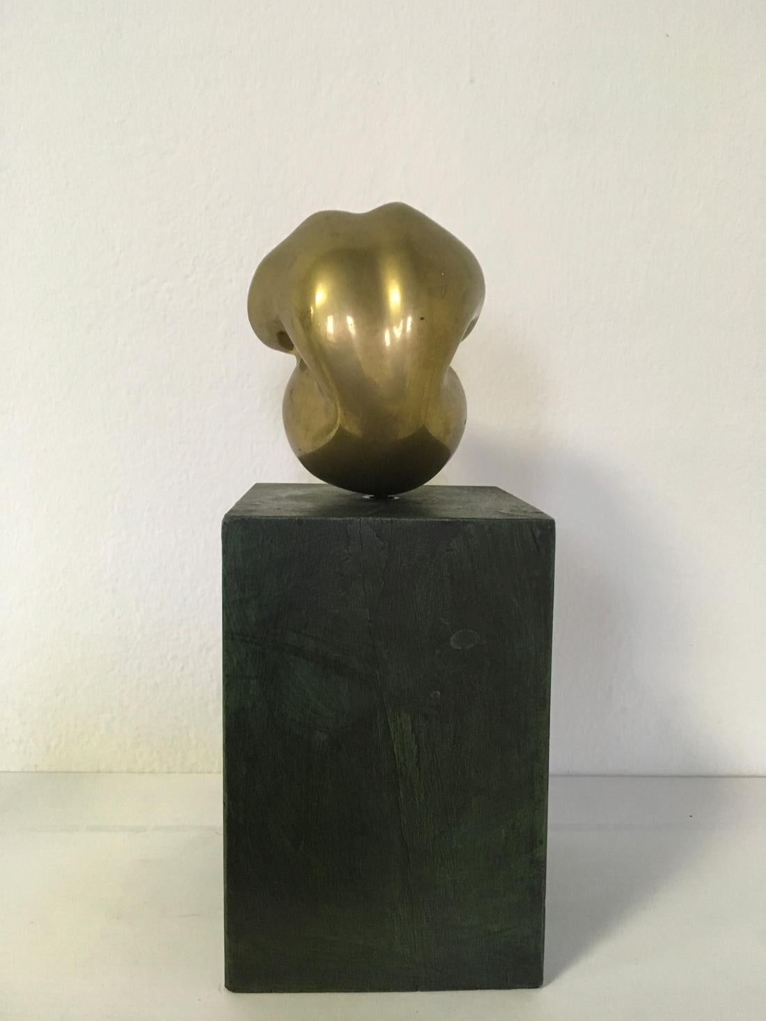 Abstrakte Deji-Skulptur aus polierter Bronze von Patrizia Guerresi Maimouna – Sculpture von Patrizia Guerresi Maïmouna