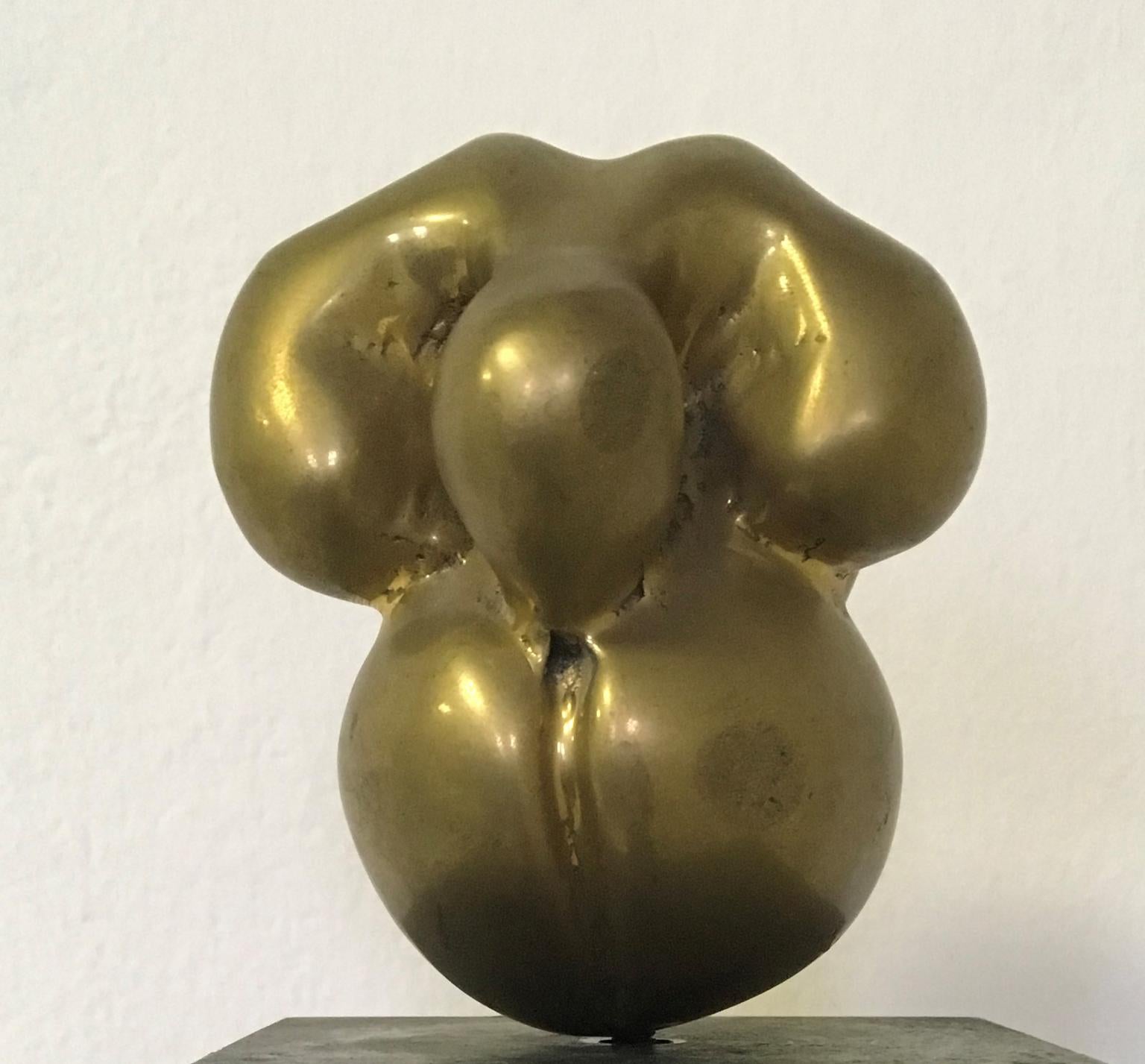 Deji by Patrizia Guerresi Maimouna Abstract Sculpture Polished Bronze For Sale 2