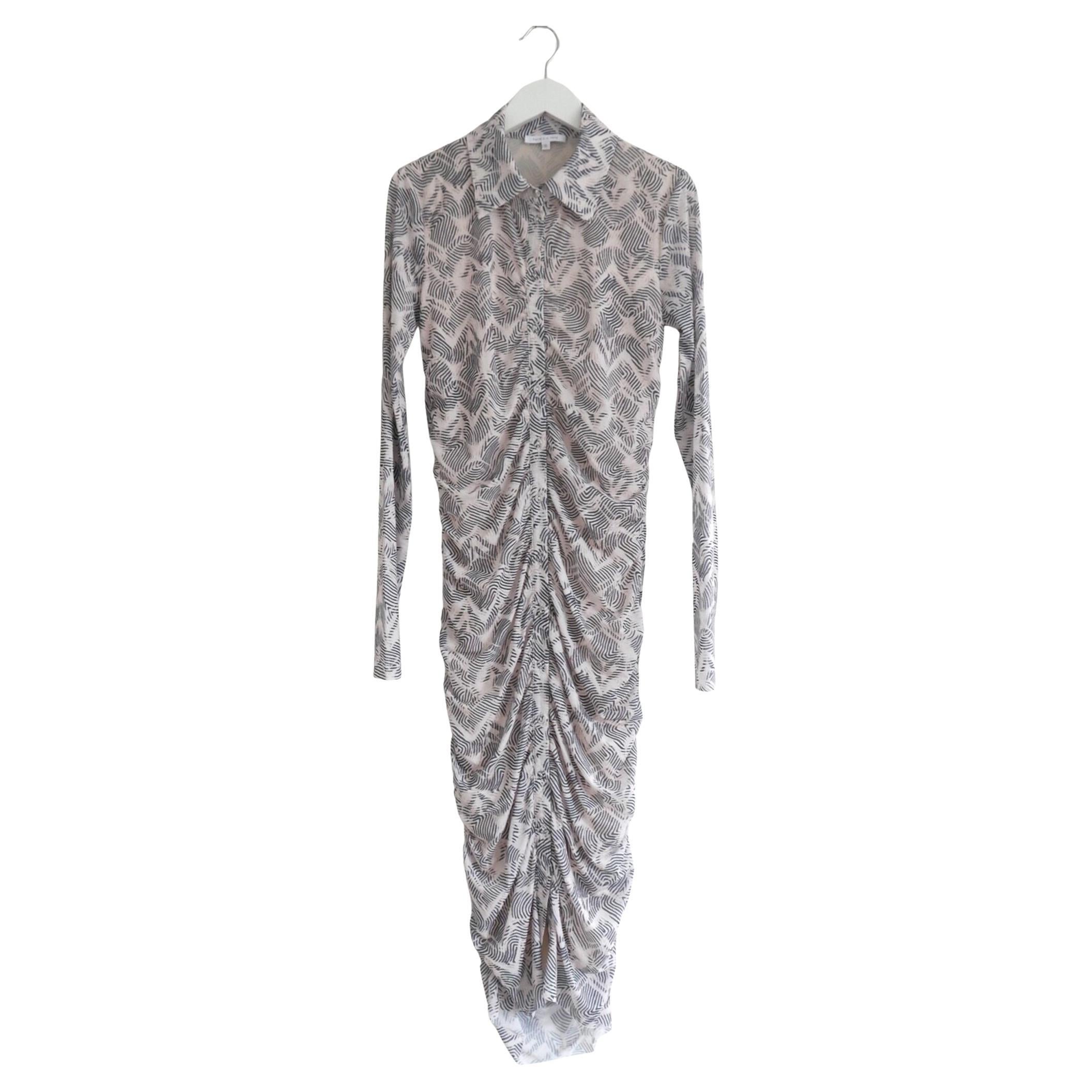 Patrizia Pepe Fingerprint Mesh Hemdkleid im Angebot