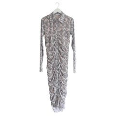 Patrizia Pepe - Robe chemise en maille à empreintes digitales