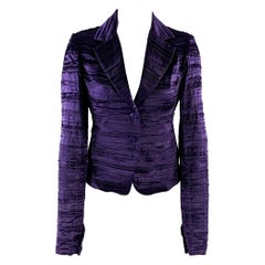 PATRIZIA PEPE Size S Purple Polyester Blend Jacket
