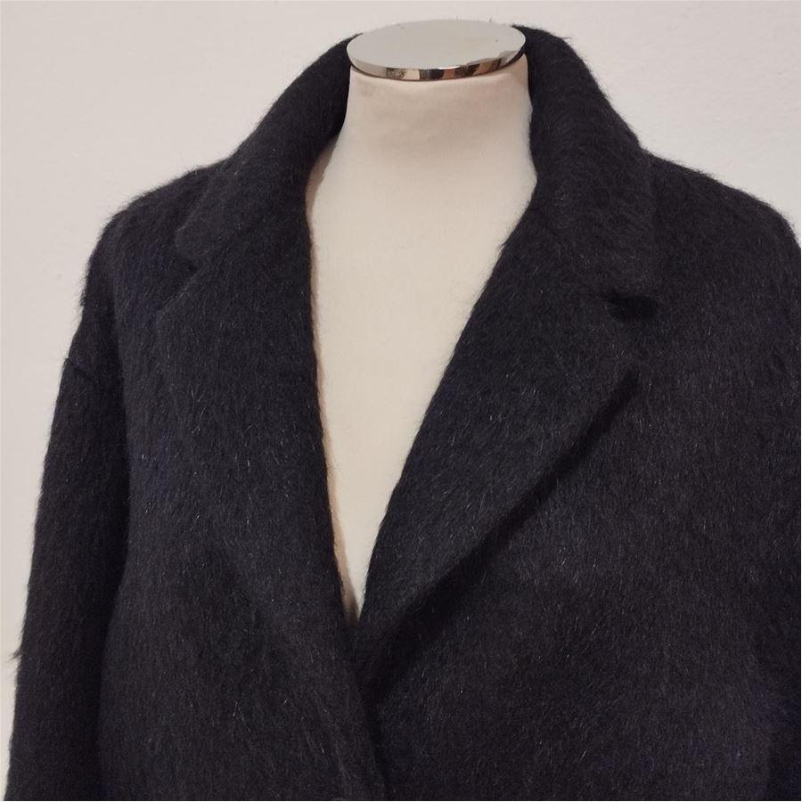 Black Patrizia Pepe Wool coat size 38 For Sale