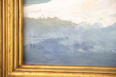 California Coastal Seascape Painting, Acrylic on Canvas, Framed