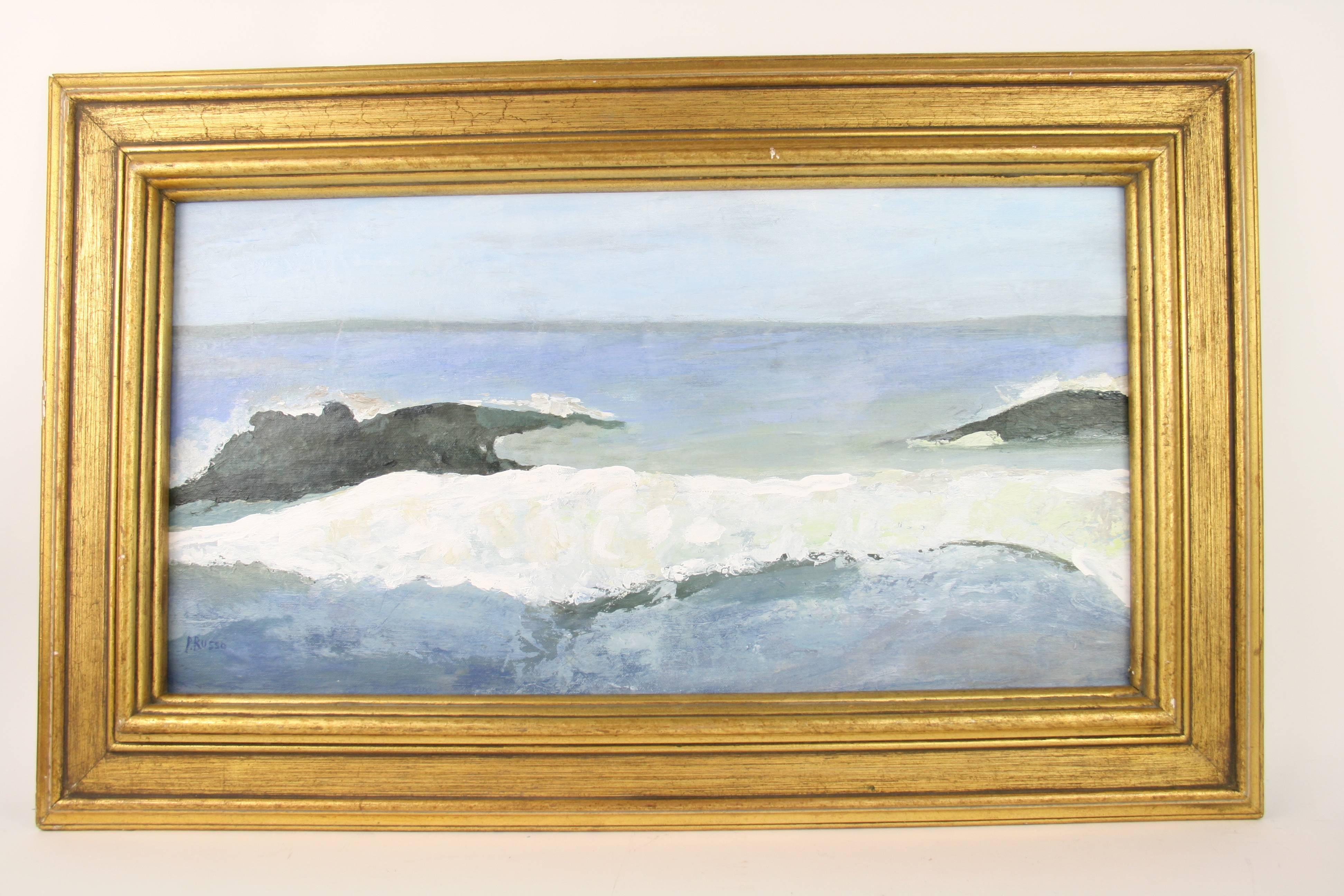 Patrizia Russo Landscape Painting - California Coastal  Seascape Painting