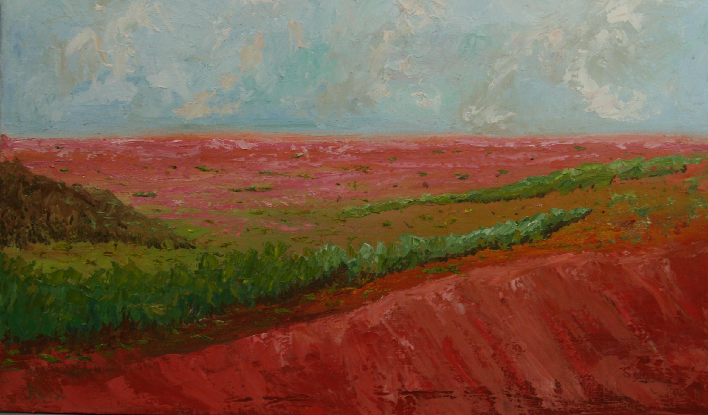 Impressionist French Sunset Landscape - Painting by Patrizia Russo