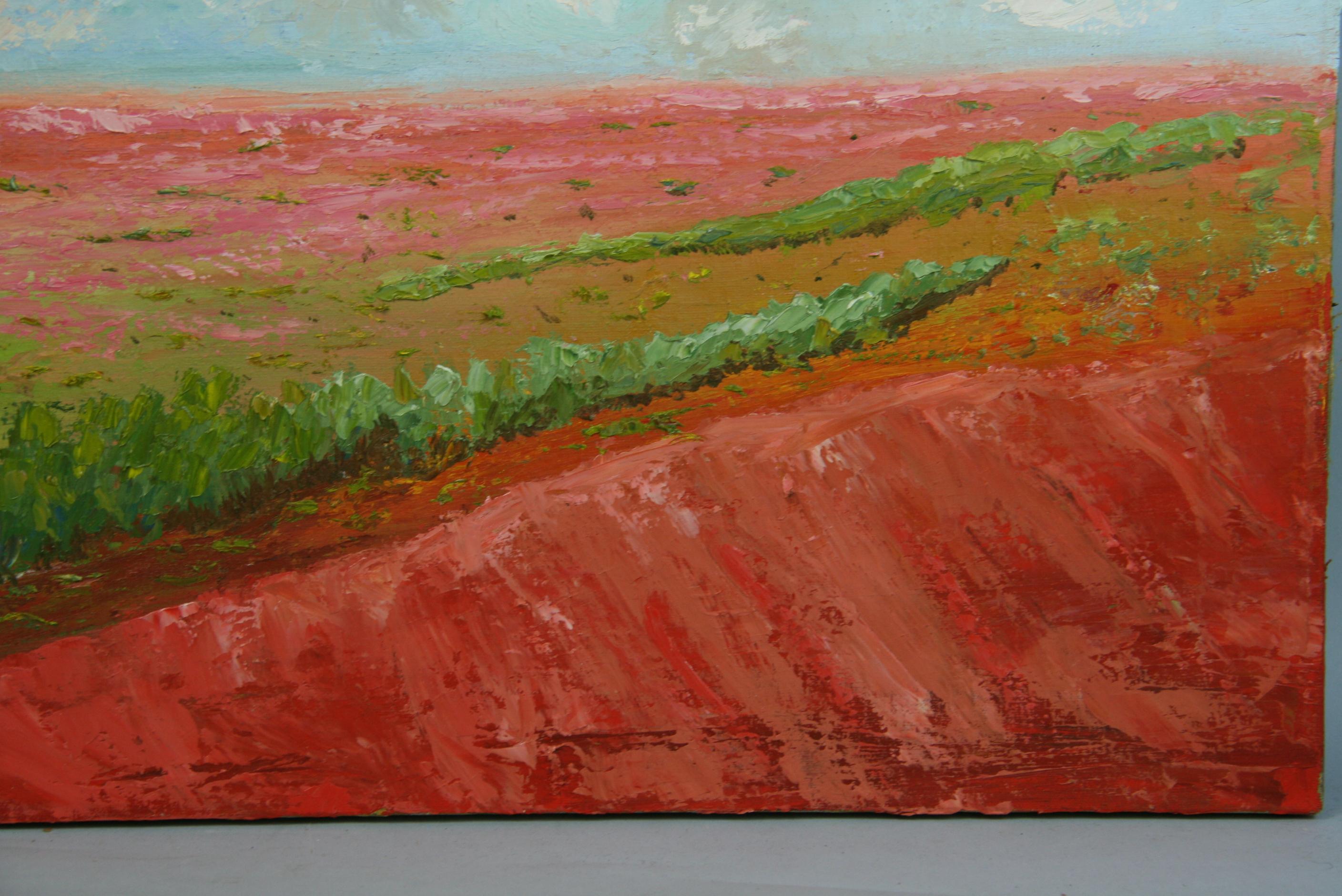 3846 Impressionist French sunset landscape acrylic painting
Italian artist P.Russo